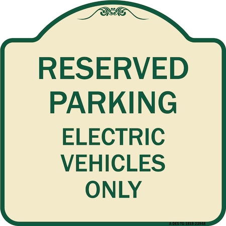 Signmission For Electrical Cars Reserved Parking Electric Vehicles Heavy-Gauge Alum, 18" x 18", TG-1818-23948 A-DES-TG-1818-23948